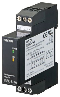 Реле контроля фаз K8DS-PH1/ Phase-sequence Phase-loss Relay K8DS-PH1