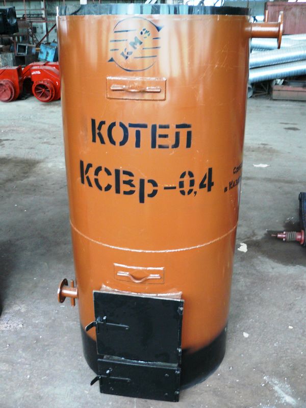 Котел стальной водогрейный с ручной топкой КВр-0,4 (КСВр-0,4) - 1