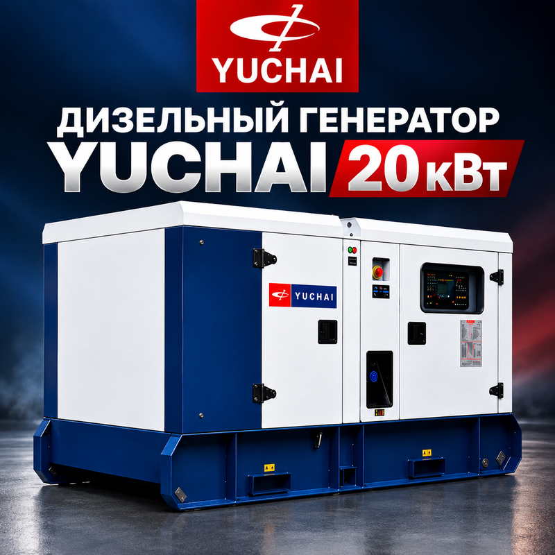 Дизельный генератор YUCHAI 20 кВт - 1